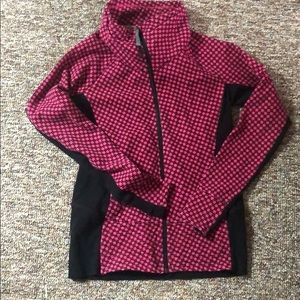 Lululemon Pink Black Zip Up Jacket long sleeve 10